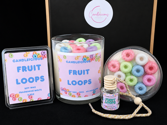 Fruit Loops Soy Candle | Sweet Fruity Cereal Scent | Candleicious