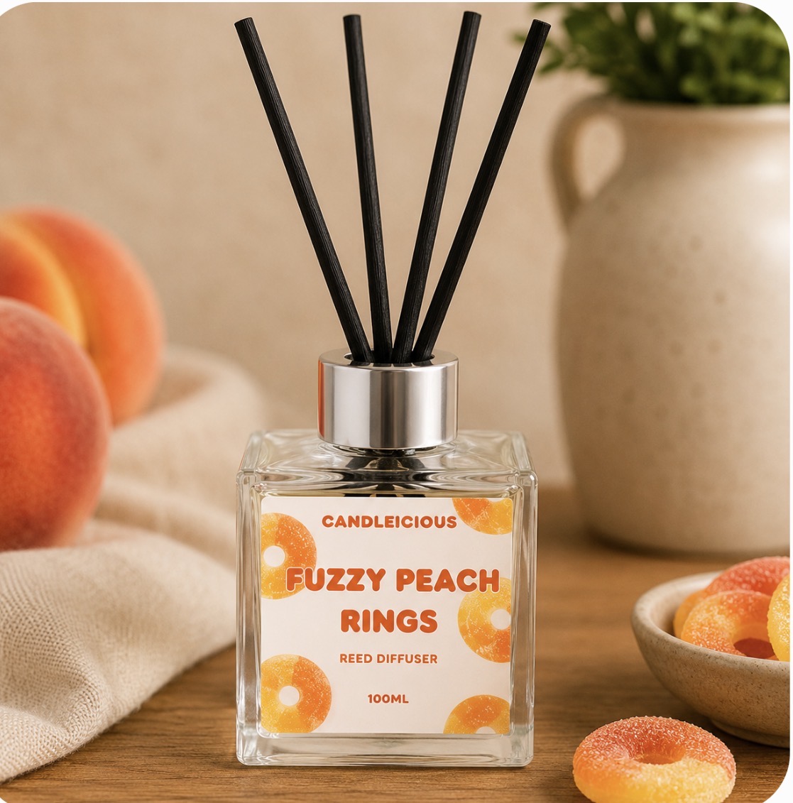 Fuzzy Peach reed diffuser