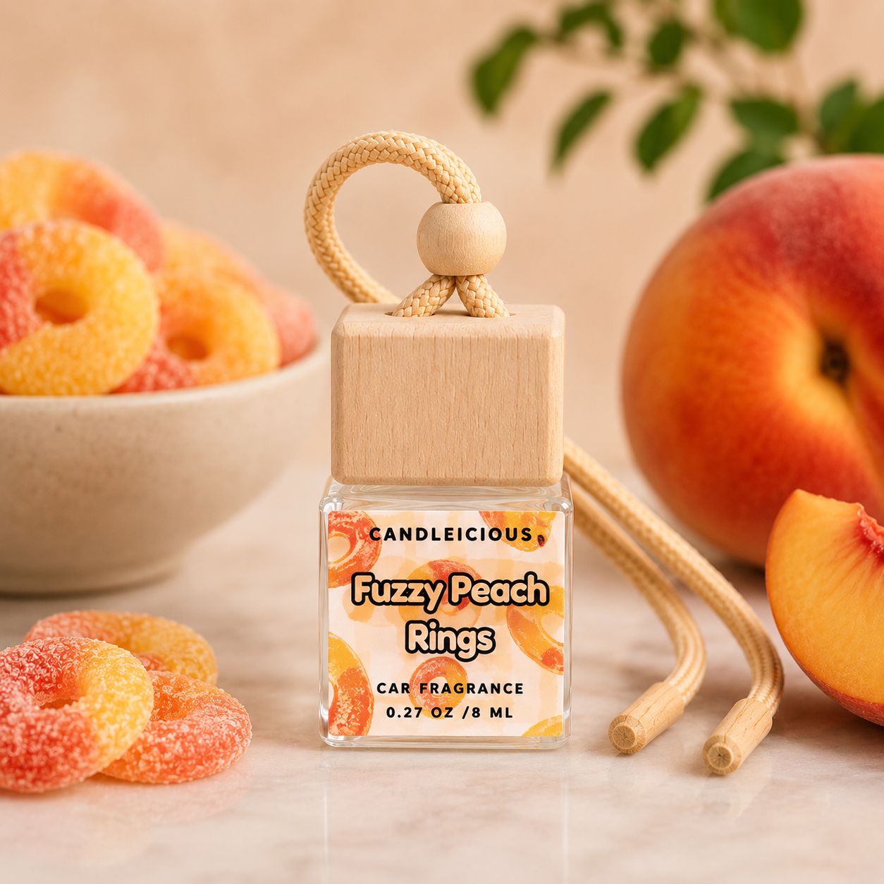 Fuzzy Peach car diffuser