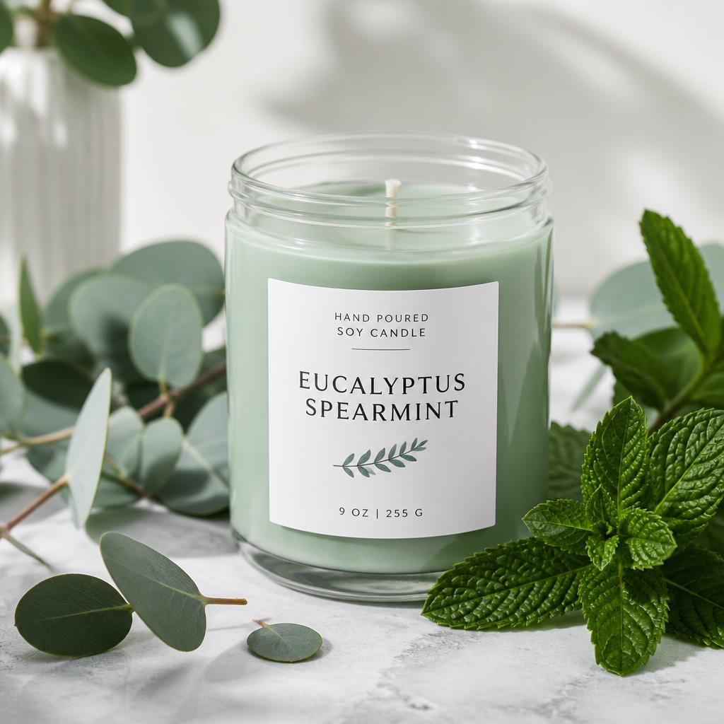 Eucalyptus Spearmint soy candle