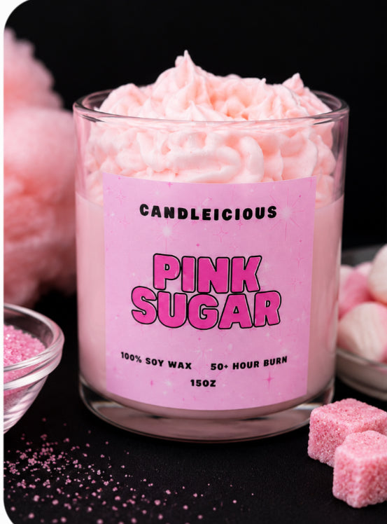 Pink Sugar Scented Soy Candle