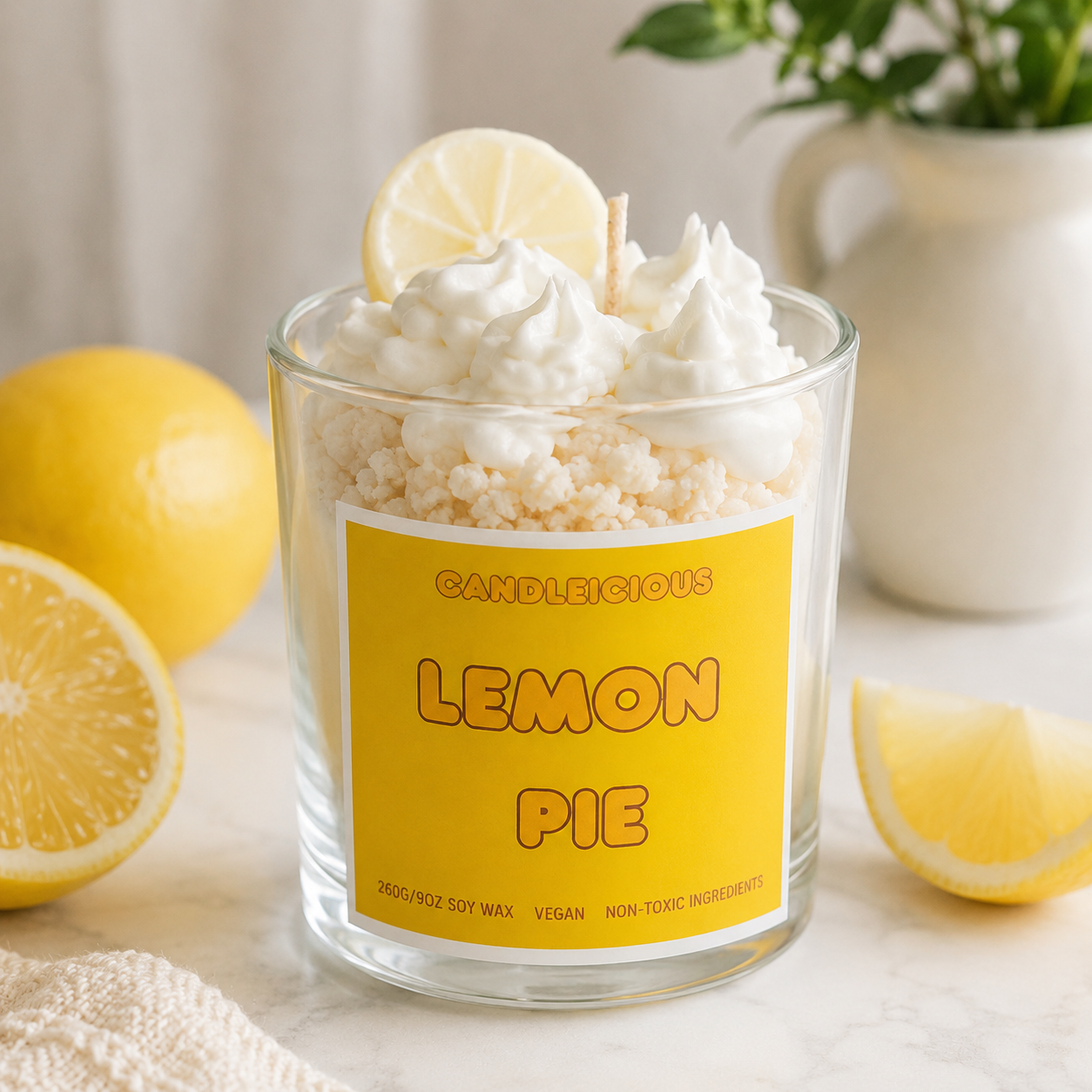 Lemon pie scented candle